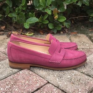 Cole Han Pink Suede Loafers Size 7